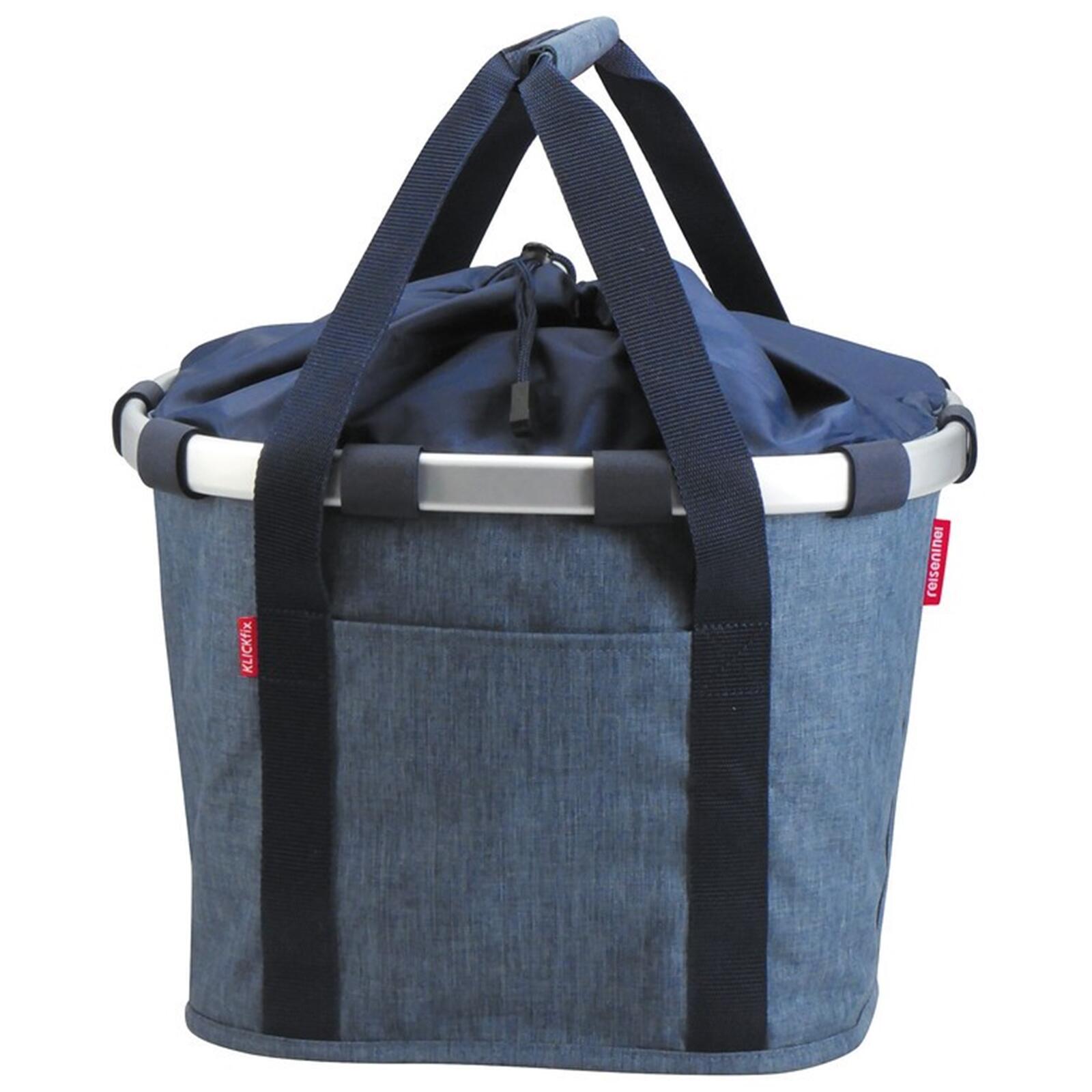 Przedni koszyk rowerowy „Bike Basket”, twist niebieski