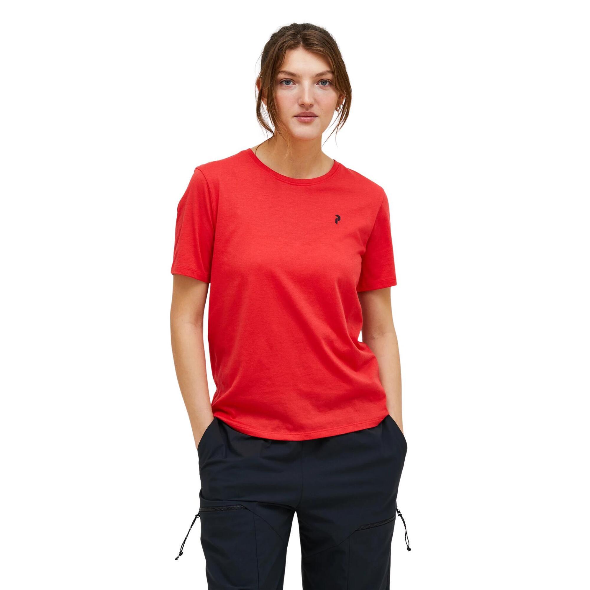 Koszulka Peak Performance damska Explore Graphic Tee czerwona - XS