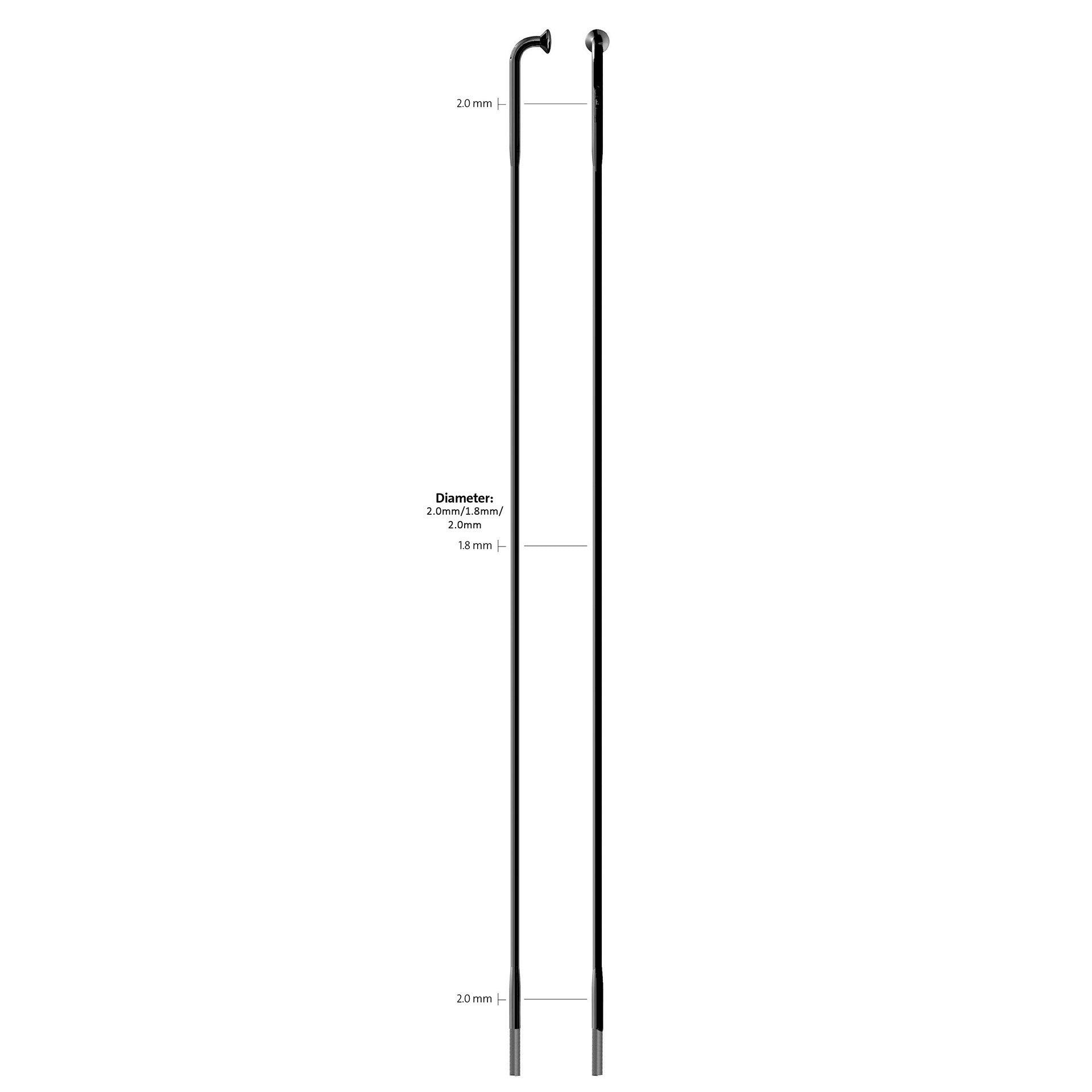 SAPIM DD szprycha 264 mm czarna 100 szt bez nypli