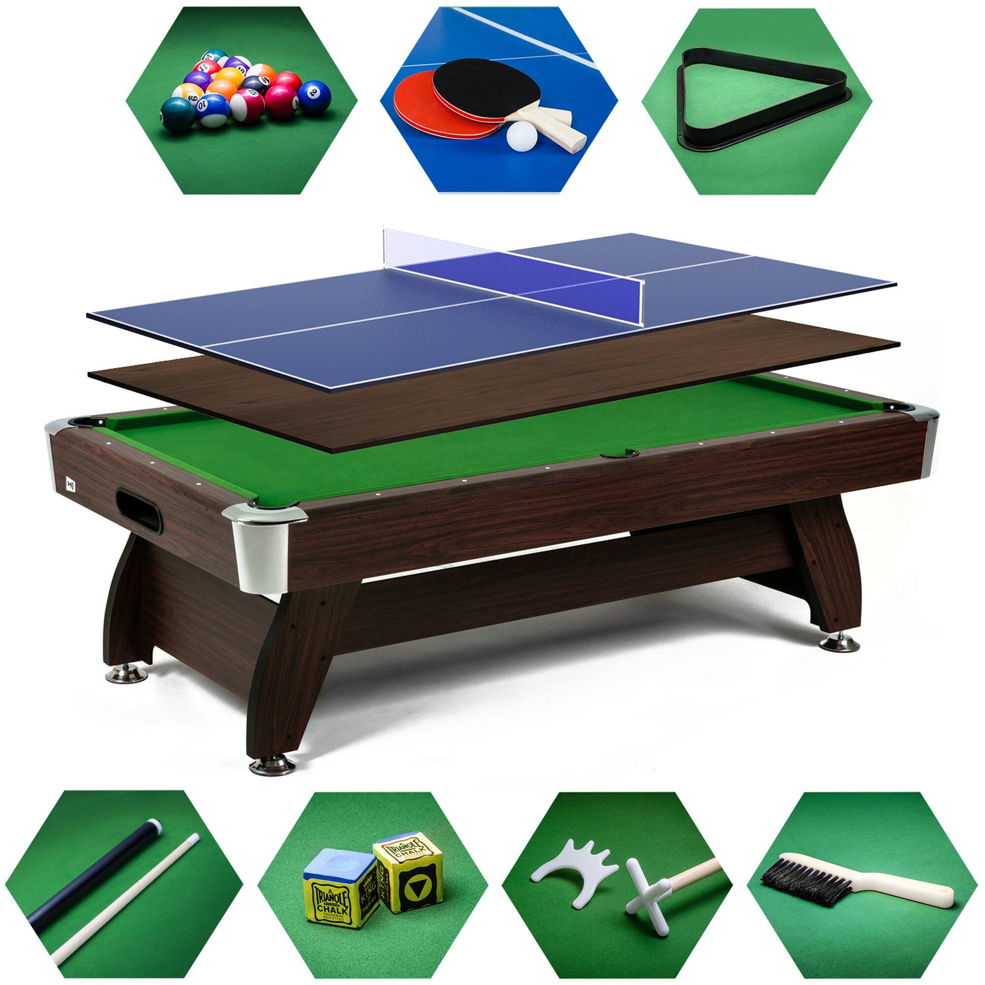 Stół bilardowy spływowy Vip Extra 8FT z nakładką ping-pong blat