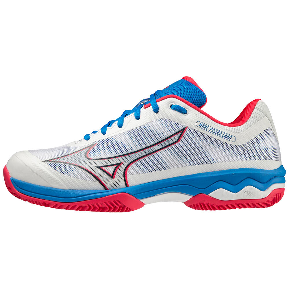 Buty do padla damskie Mizuno Wave Exceed Light CC Padel białe 61GB222225