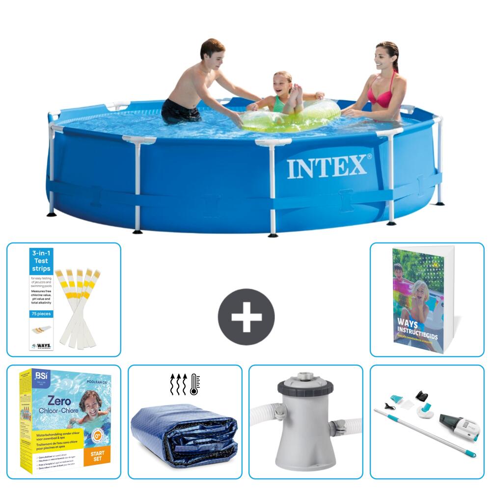 INTEX Basen ze stelażem Okrągły - 305x76 cm - 7-częściowy S39