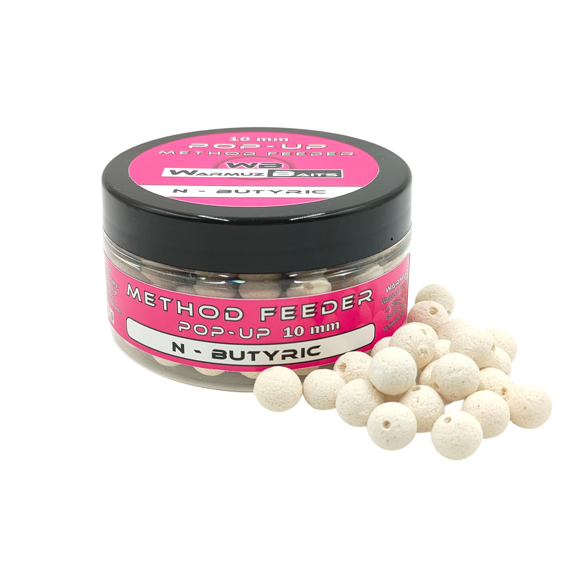 Kulki Pływające Pop Up 10mm z dziurką Warmuz Baits 100ml N BUTYRICK