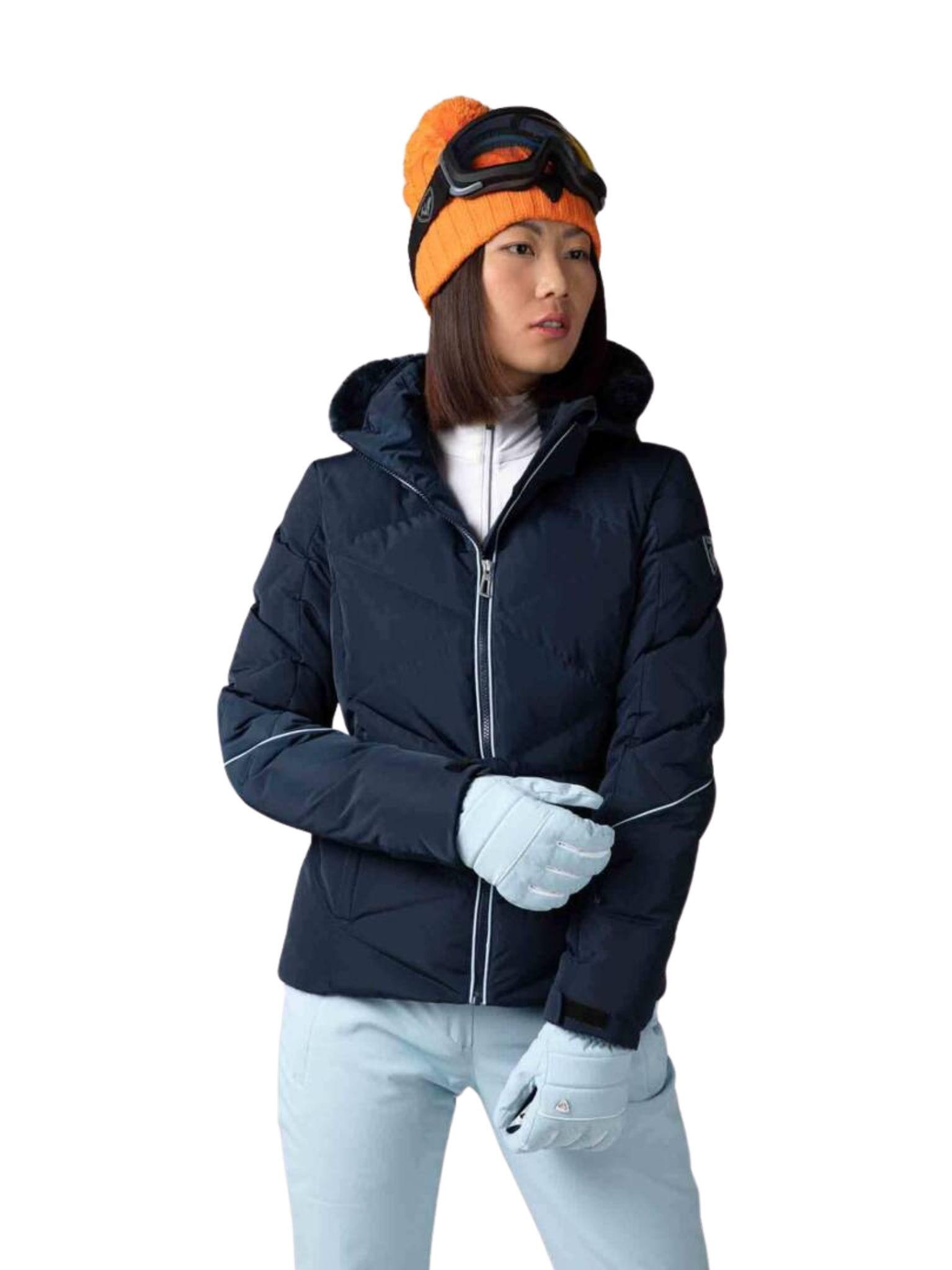 Kurtka Narciarska Rossignol damska W Staci pearly JKT granatowa