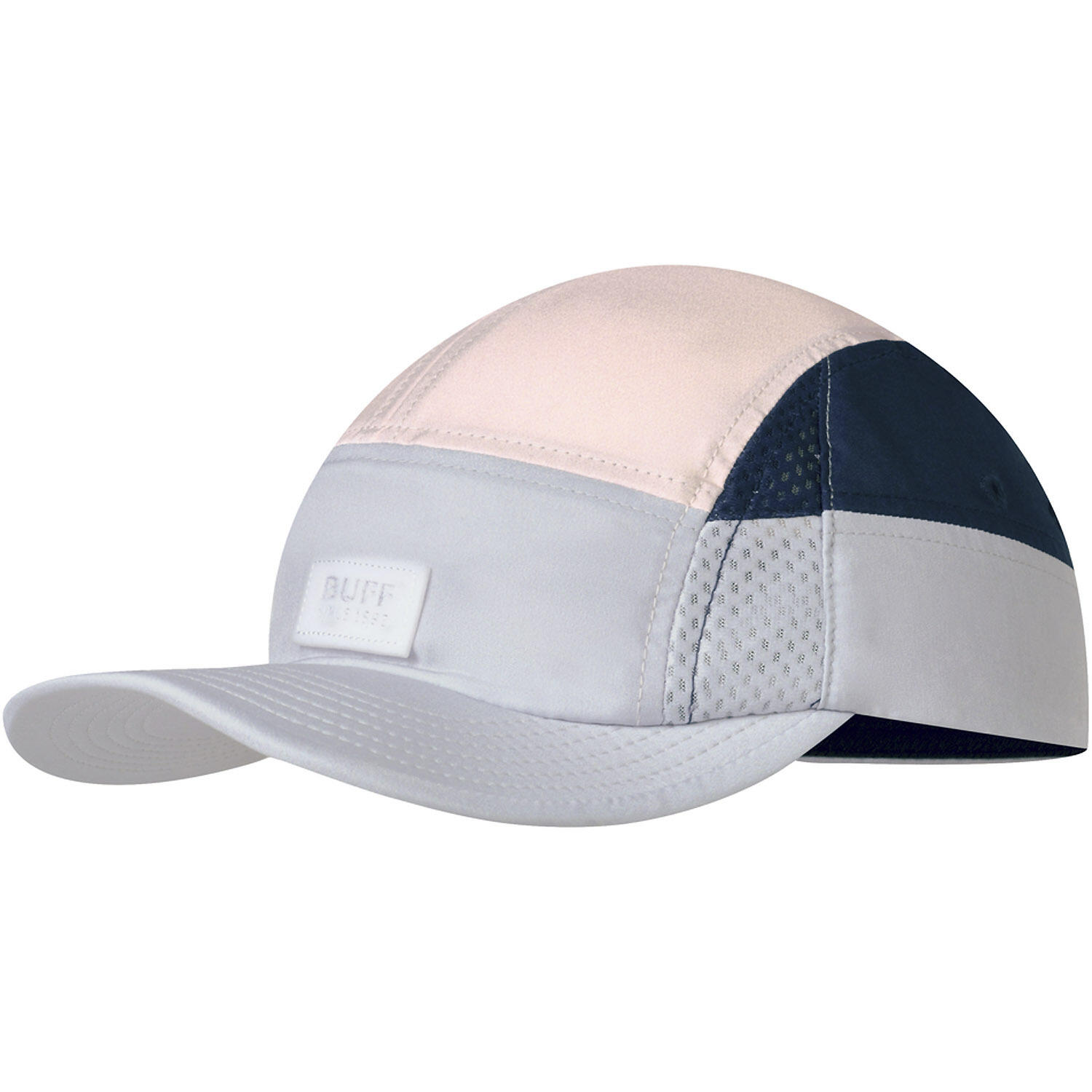 Czapka z daszkiem biegowa unisex Buff 5 Panels Light Grey ochrona UV