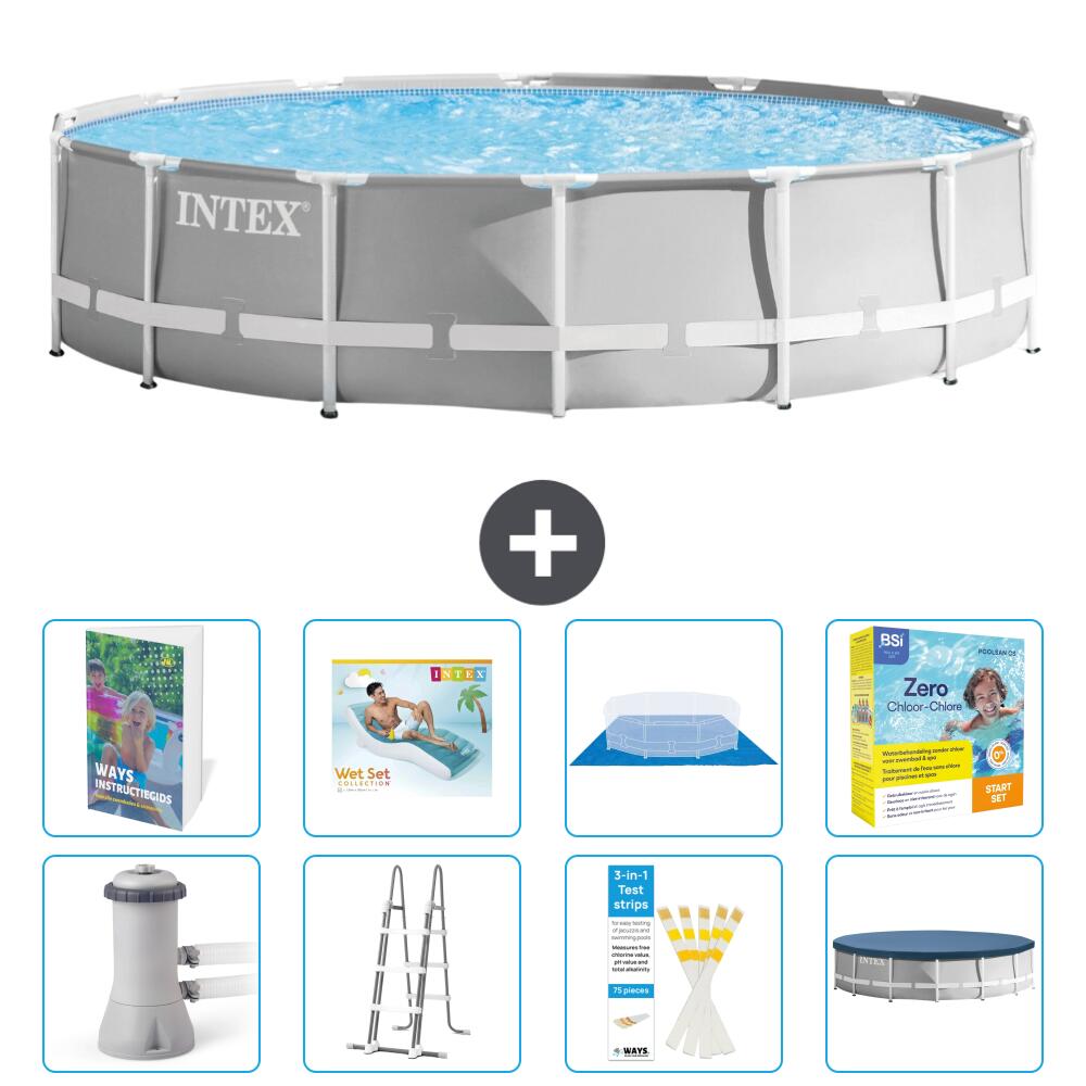 INTEX Basen Prism Frame Okrągły - 427x107 cm - 9-częściowy S639