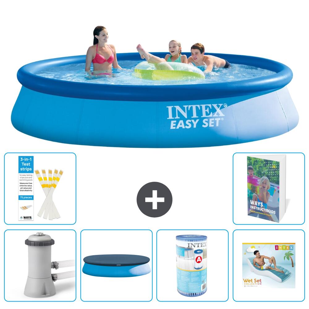 INTEX Basen Easy Set Okrągły - 396x84 cm - 7-częściowy S287