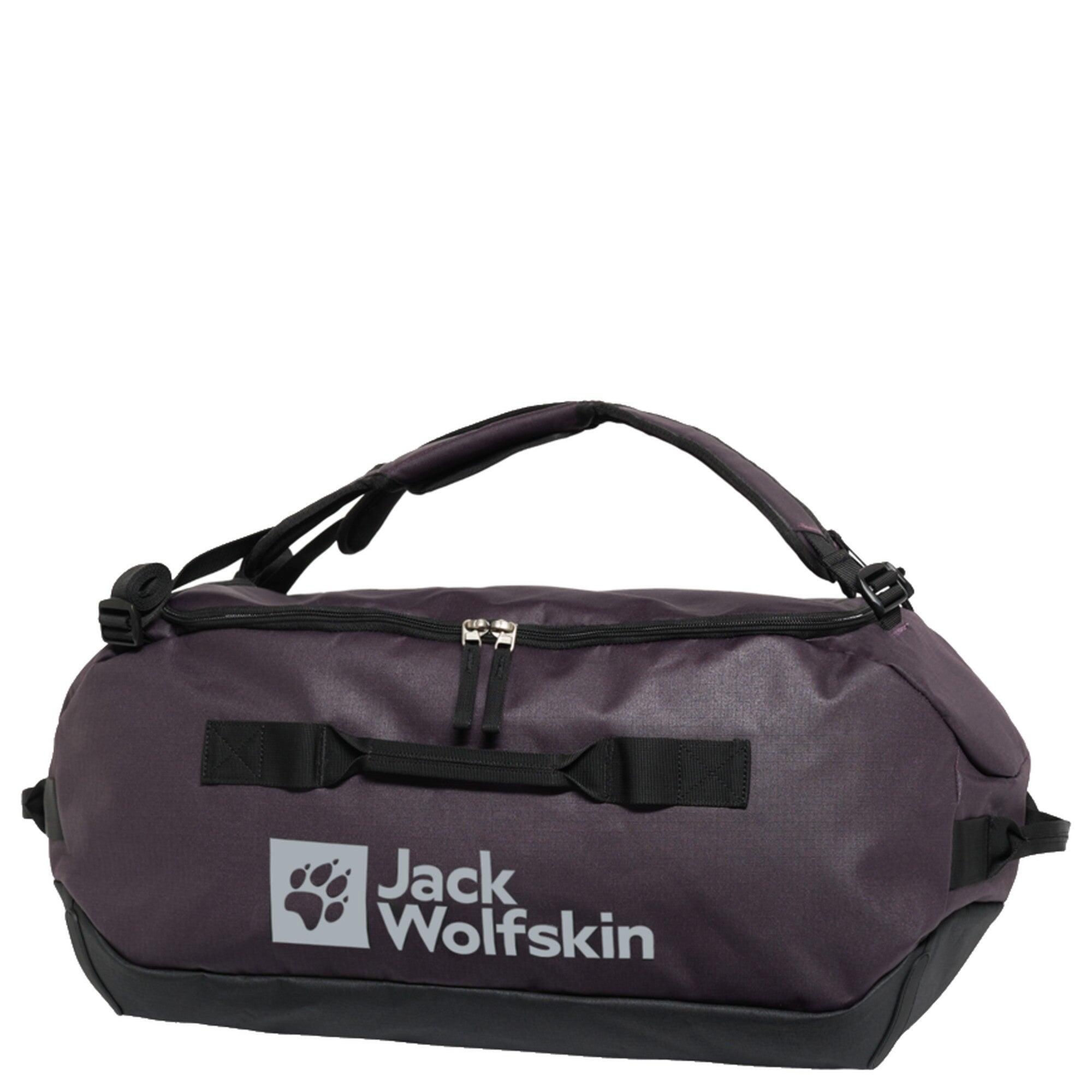 Torba podróżna sportowa Jack Wolfskin All-In Duffle bordowa 45L treningowa