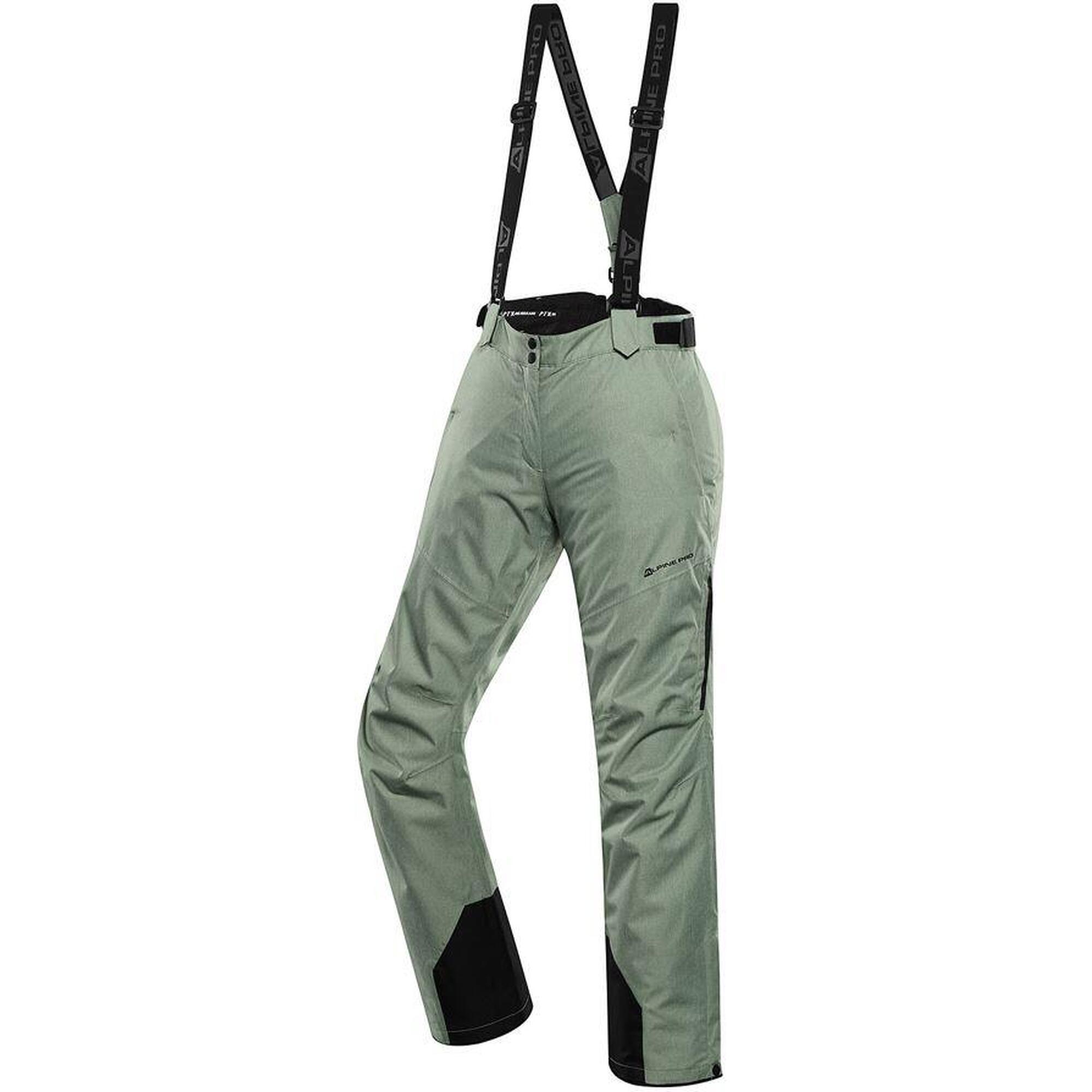 ALPINE PRO Spodnie narciarskie damskie Osaga XS zielone