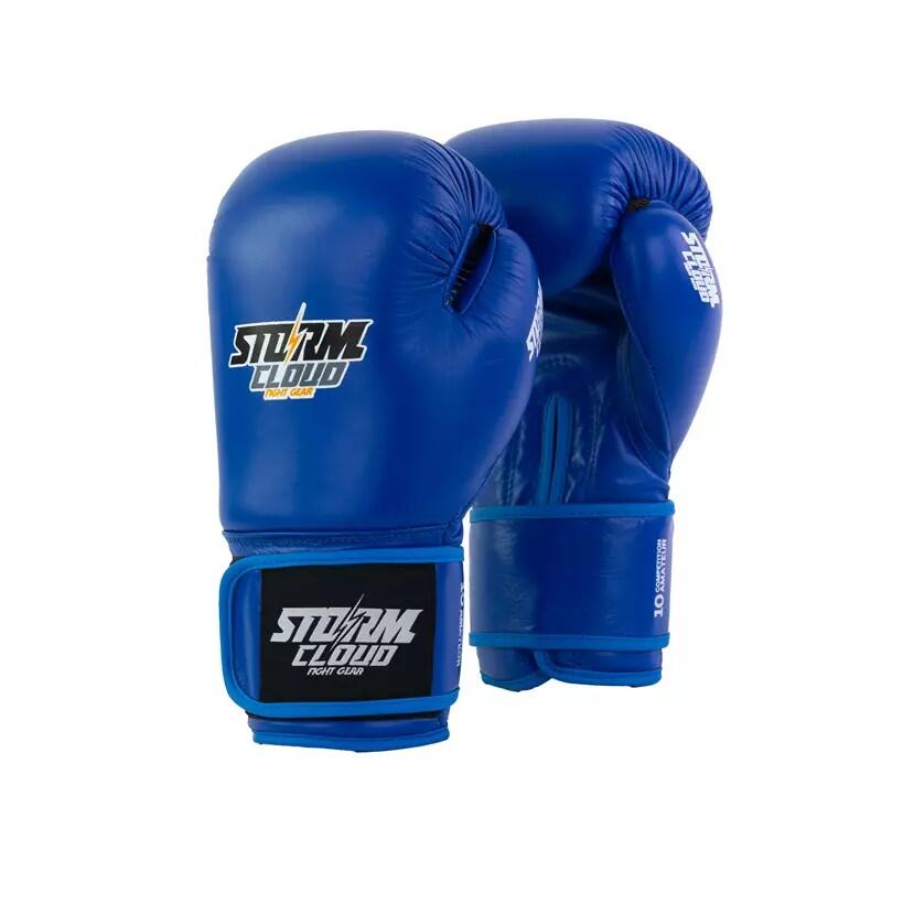 Oficjalne turniejowe rękawice bokserskie niebieskie StormCloud x PZMT 10oz