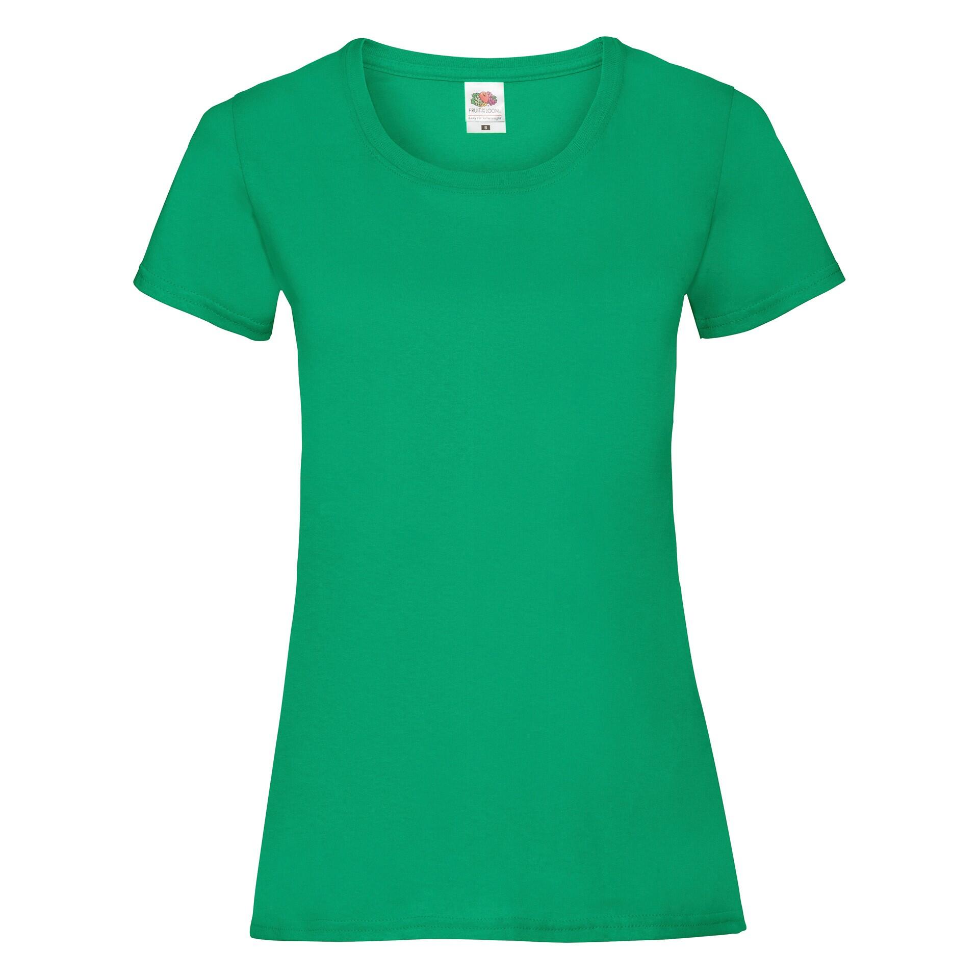T-shirt damski Fruit Of The Loom Valueweight Verde Kelly