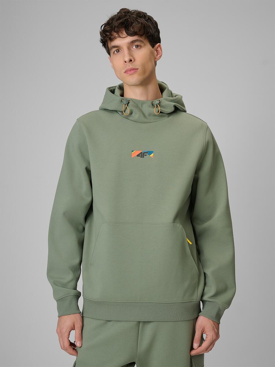 Bluza dresowa regular z kapturem męska 4F 4FRSS26TSWSM2894