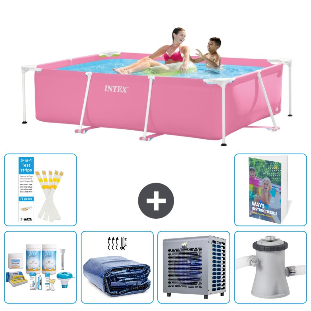 INTEX Basen ze stelażem Prostokątny - 220x150x60 cm - 7-częściowy S128