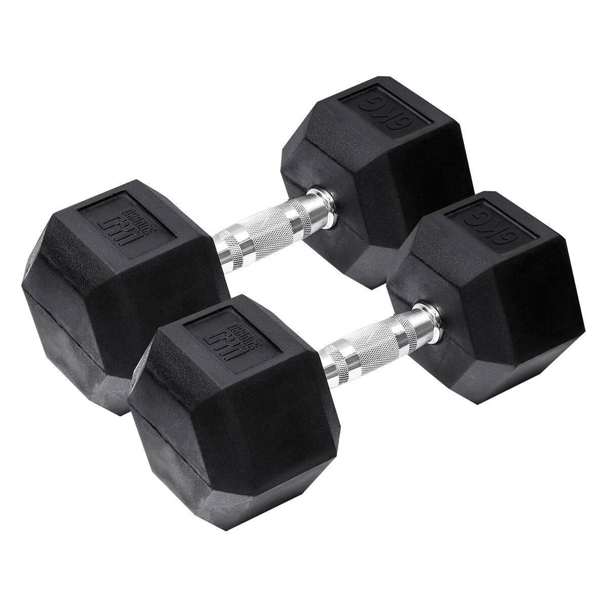 Orange Gym – Hantle sześciokątne – 6 kg – Zestaw 2 szt