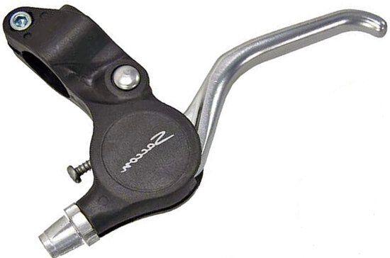 Zestaw klamek hamulcowych Saccon V-brake/cantilever 4-palce srebrny
