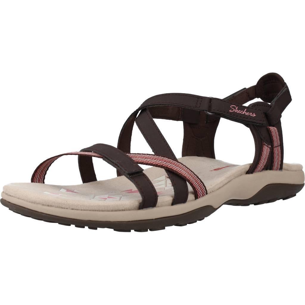 Sandały SKECHERS REGGAE SLIM SUN ARRAY Brązowy