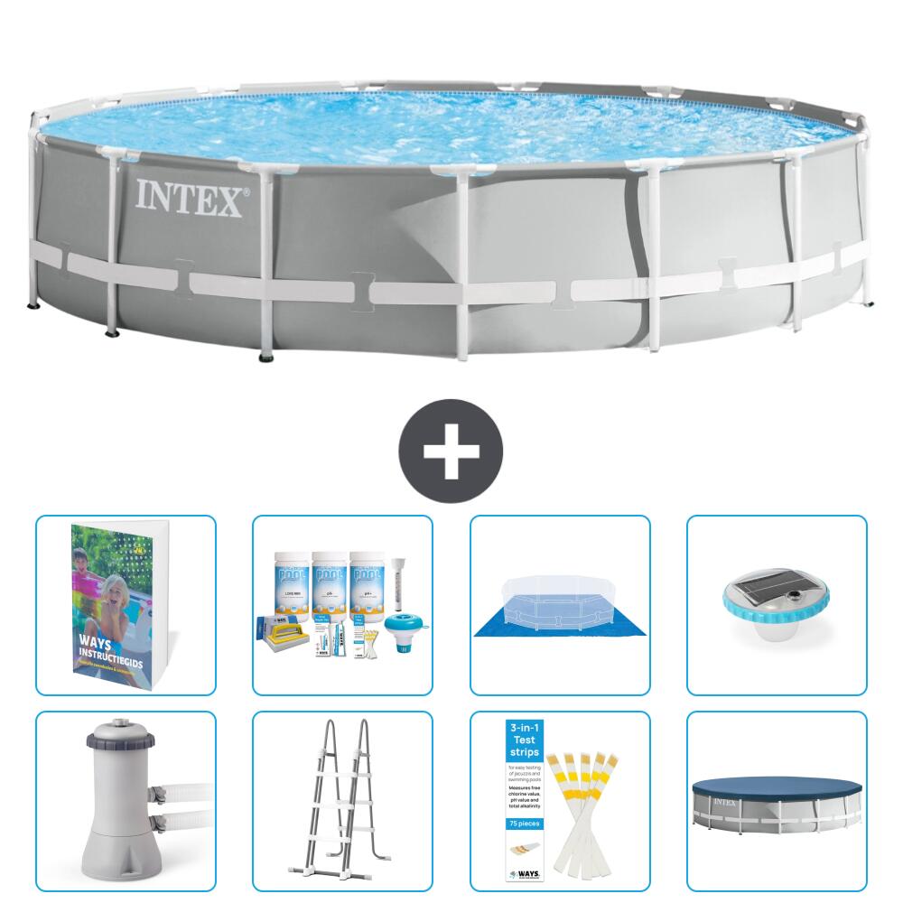 INTEX Basen Prism Frame Okrągły - 457x107 cm - 9-częściowy S576