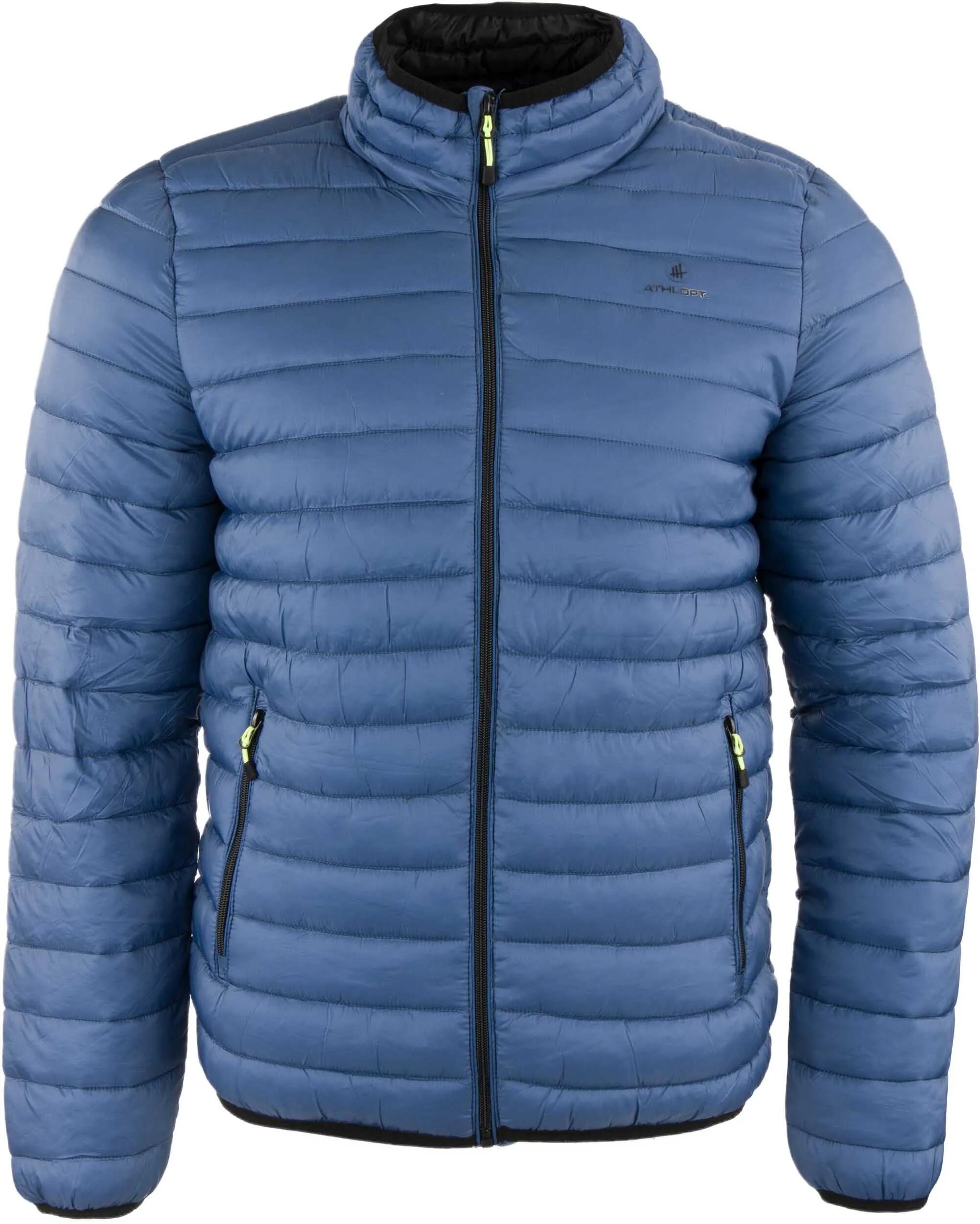 Kurtka męska Athl. Dz. Pacino Mid Blue - pikowana, wysoka stójka