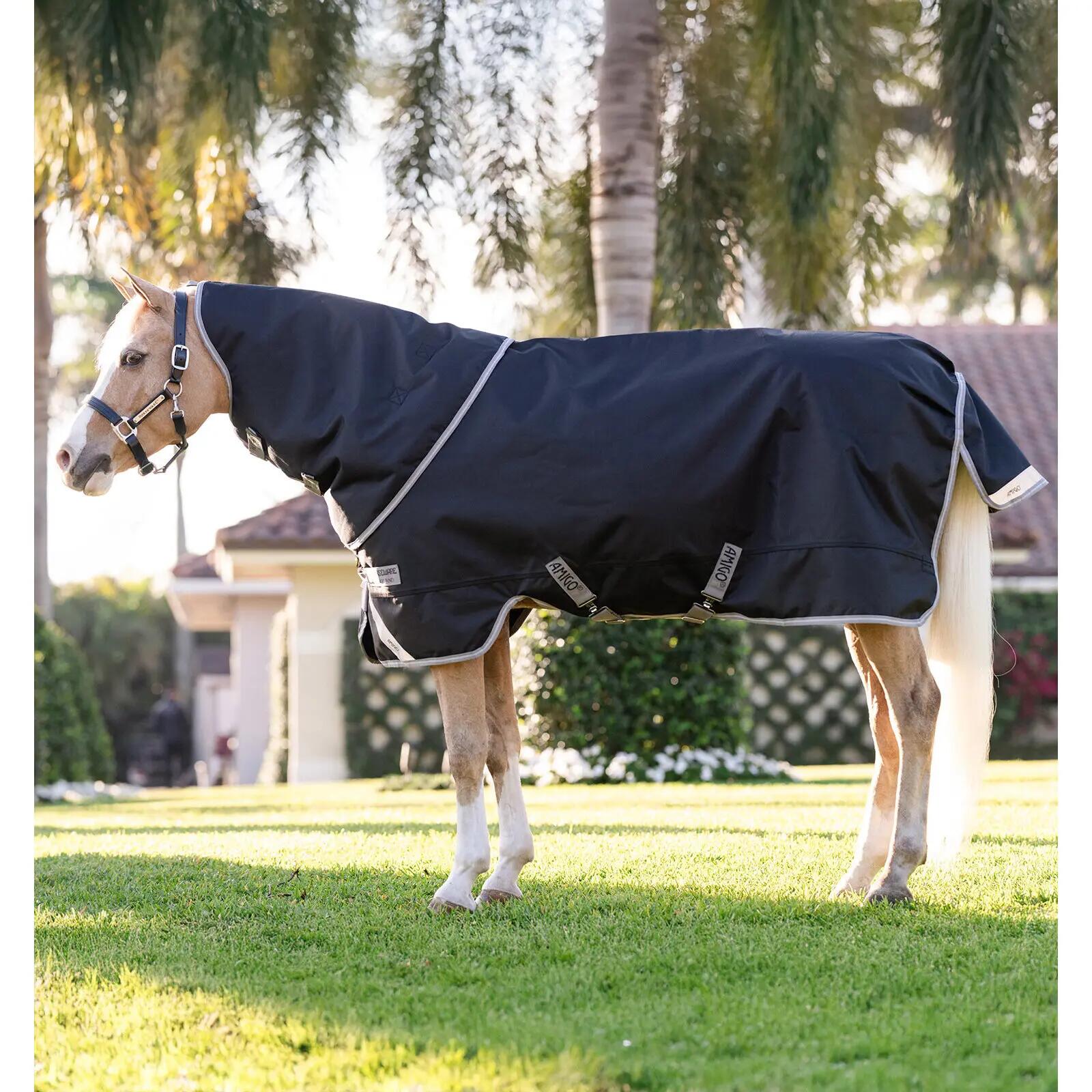 Zewnętrzna derka dla kucyka z osłoną na szyję Horseware Amigo 1200D 250g