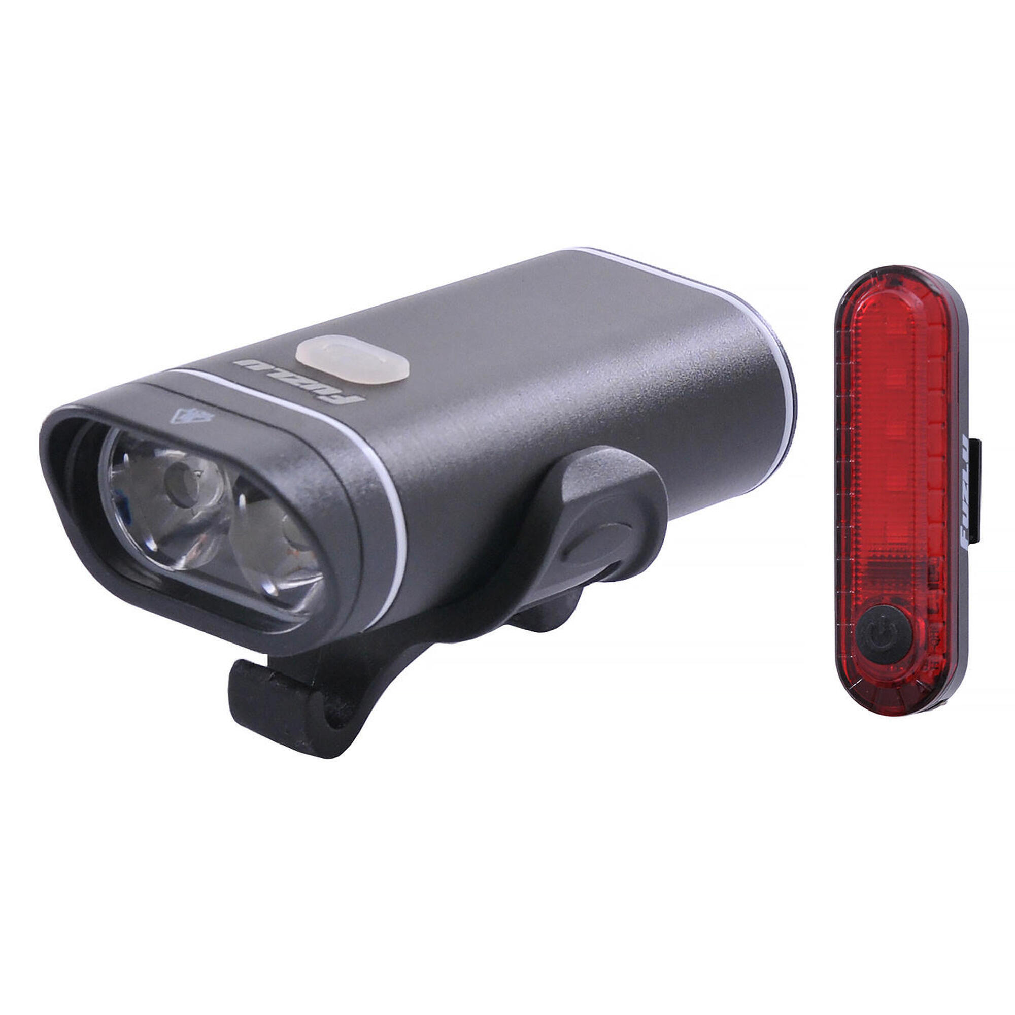 Zestaw lamp rowerowych FUZLU J&K-2295+J&K2262-2 500Lm + 40Lm 1800mAh + 200mAh
