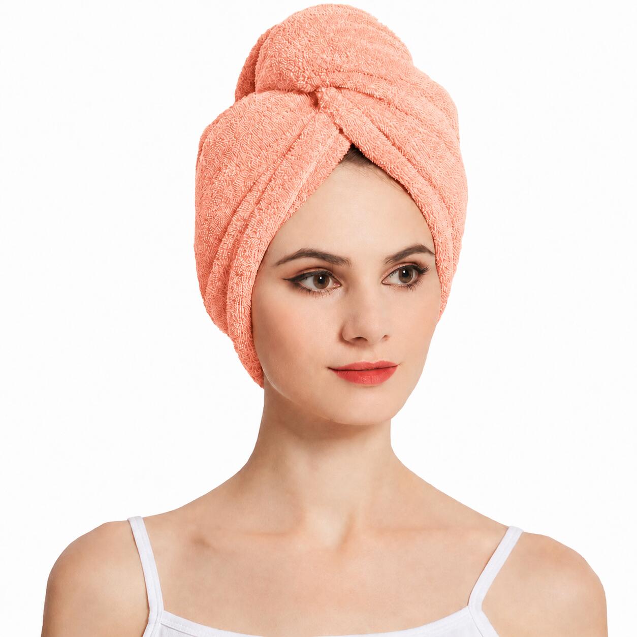 Ręcznik turban do włosów szybkoschnący mikrofibra guzik Aqua-Sport Turban