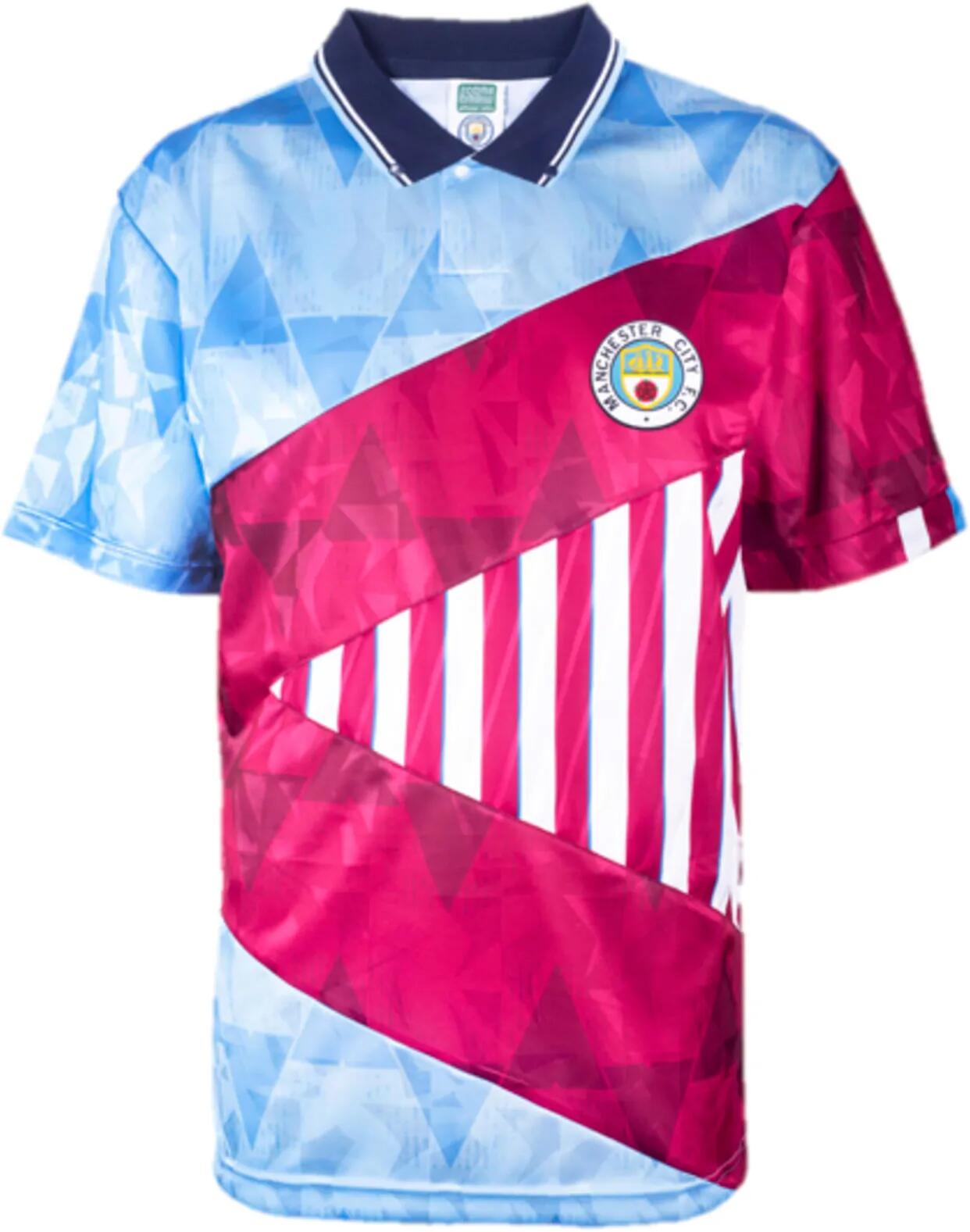 Koszulka wyjazdowa Manchester City Mcfc Fw 1998 męska Burgundy Mix
