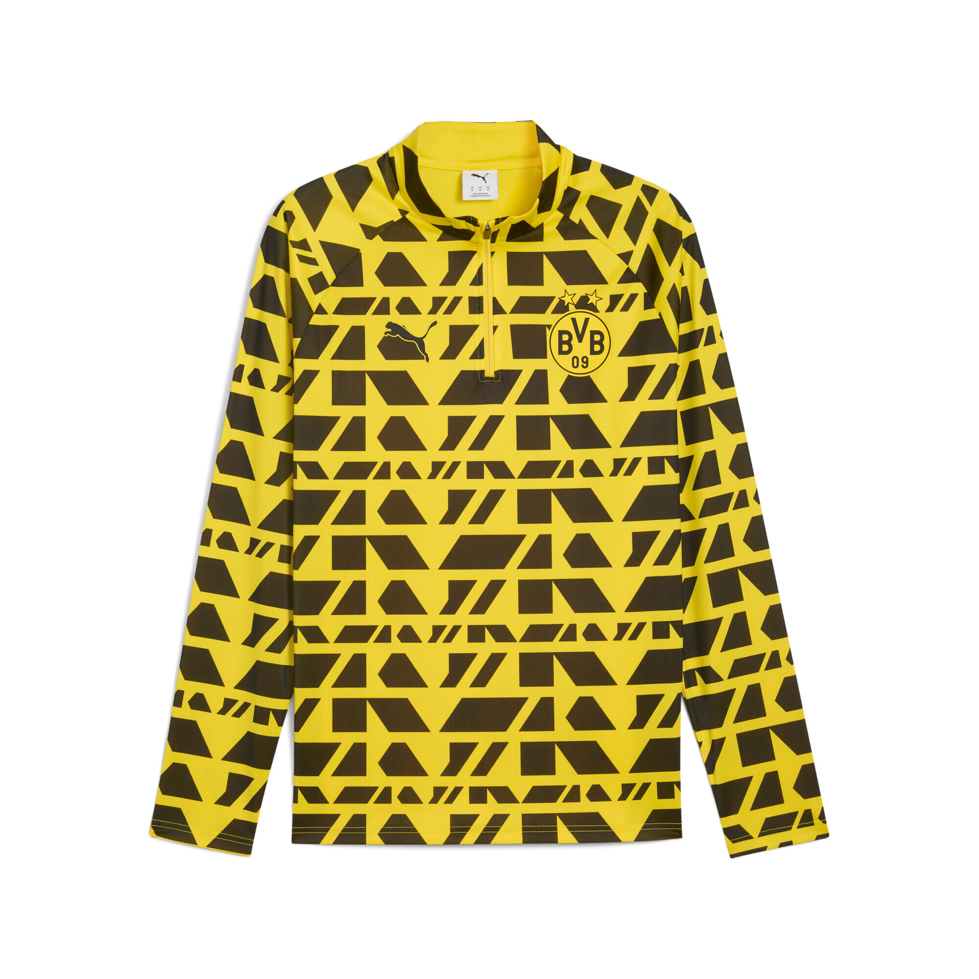Męska bluza przedmeczowa z zamkiem 1/4 Borussia Dortmund PUMA