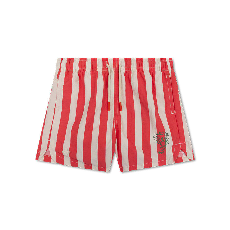 Spodenki kąpielowe Swim Essentials - beżowy/czerwony - w paski z homarem