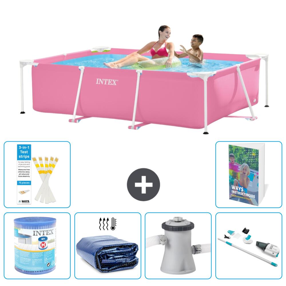 INTEX Basen ze stelażem Prostokątny - 220x150x60 cm - 7-częściowy S27