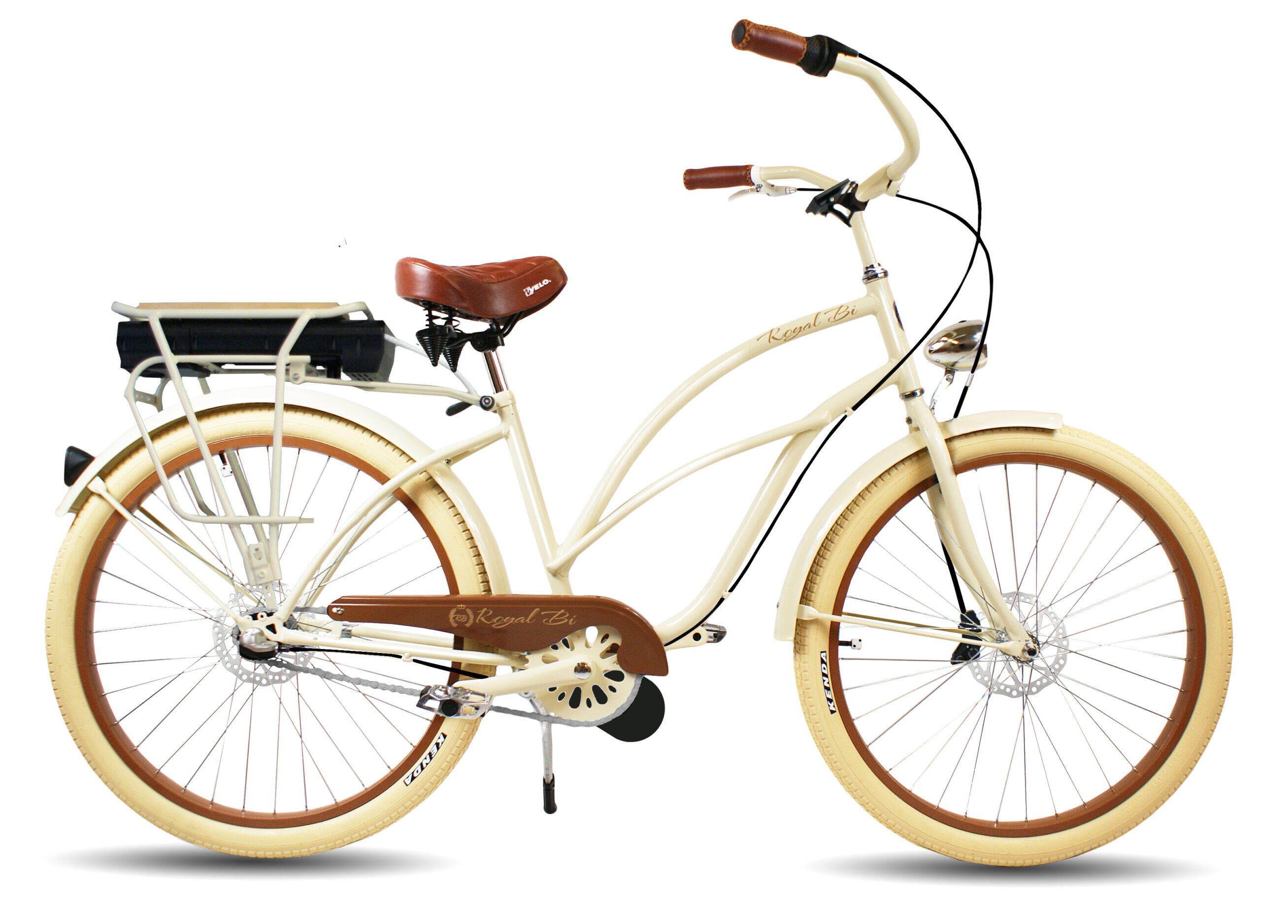 Rower elektryczny e-bike beach cruiser miejski damski Sahara 26