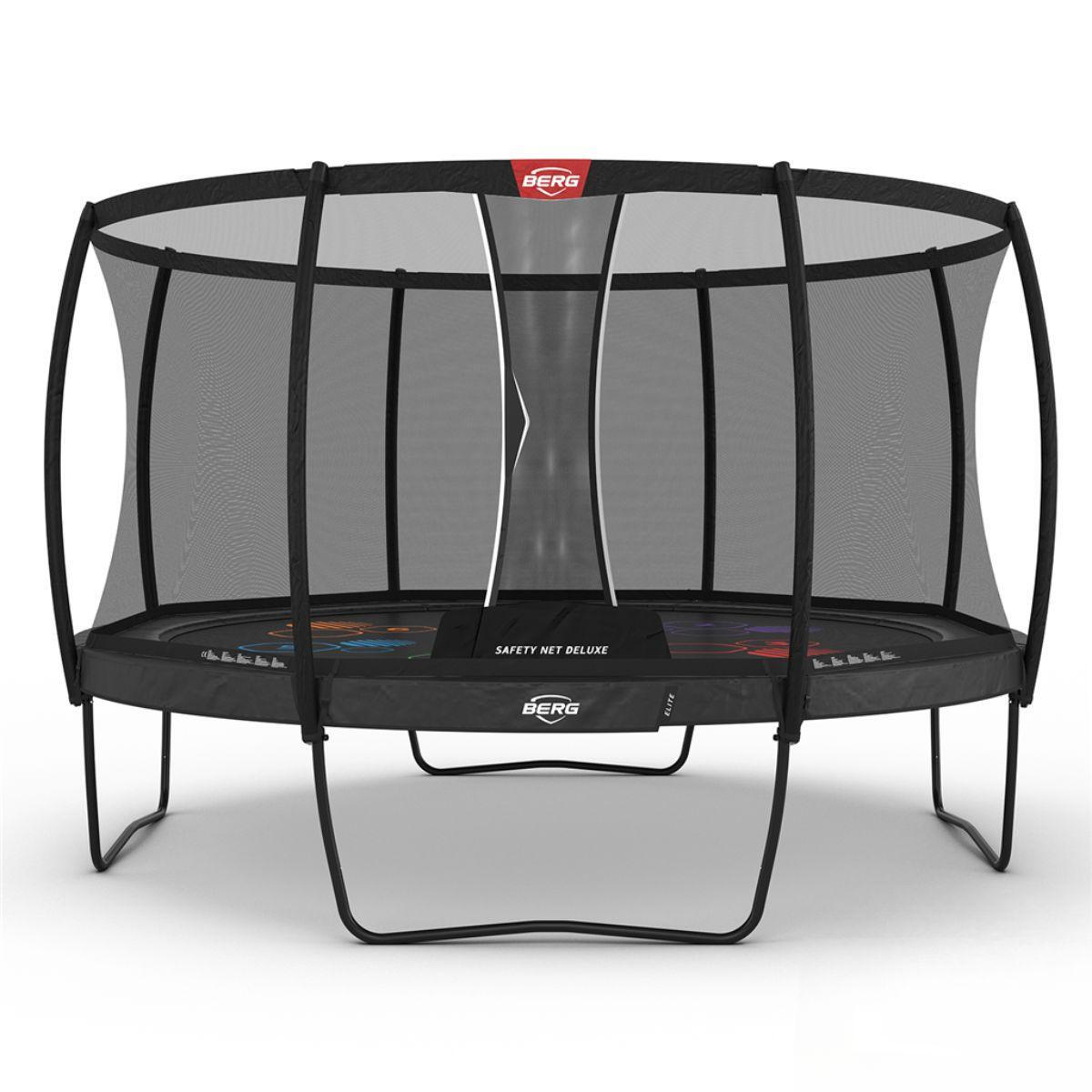 Trampolina Elite Regular 430 + Siatka Bezp. Deluxe Szary Levels