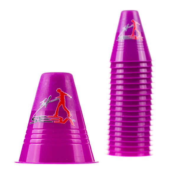 Zestaw 20 pachołków do slalomu na rolkach Seba Slalom Cones Dual Density