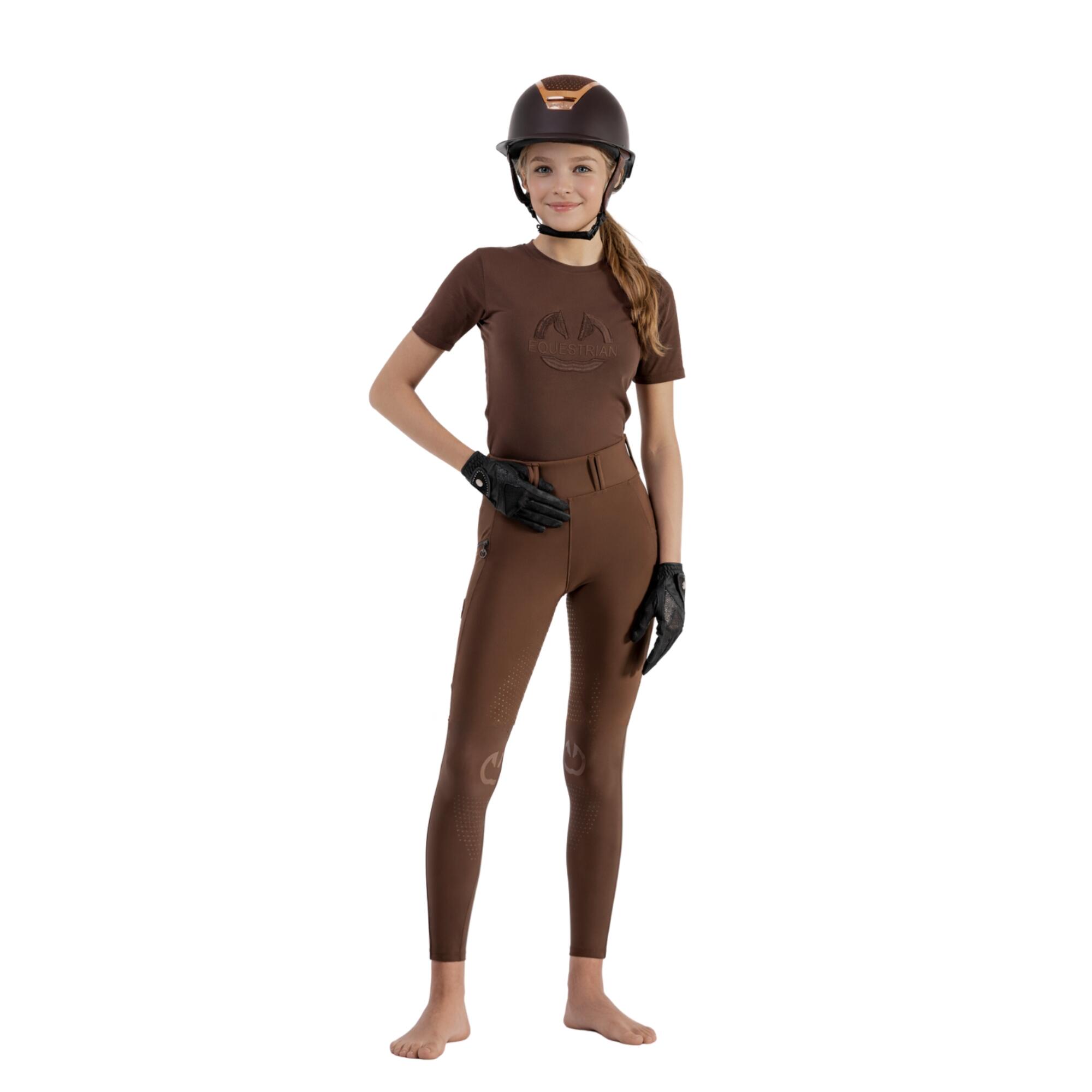 Legginsy jeździeckie letnie dziecięce Zipline Equus