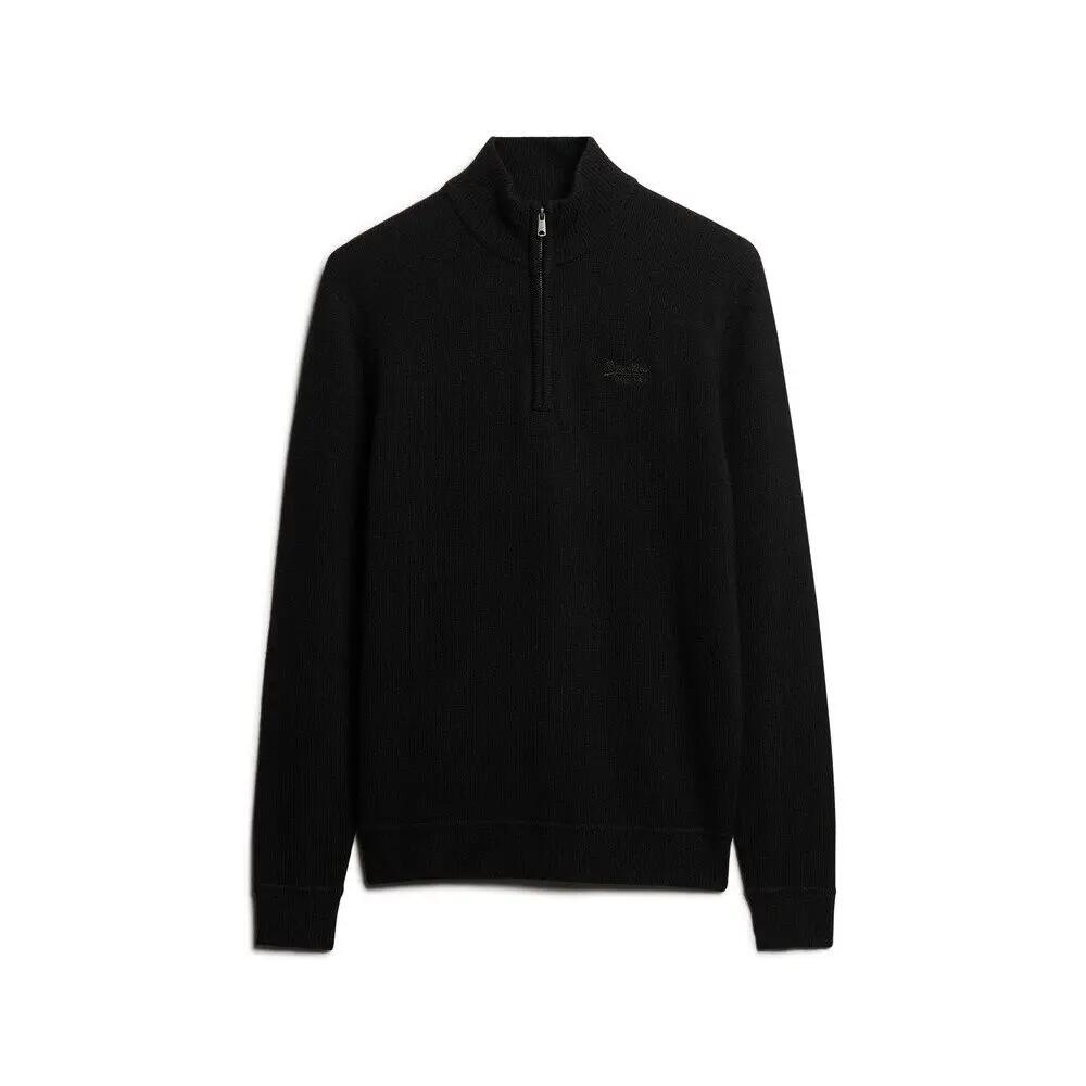 Sweter z dekoldem typu polo z siateczki Superdry Essential