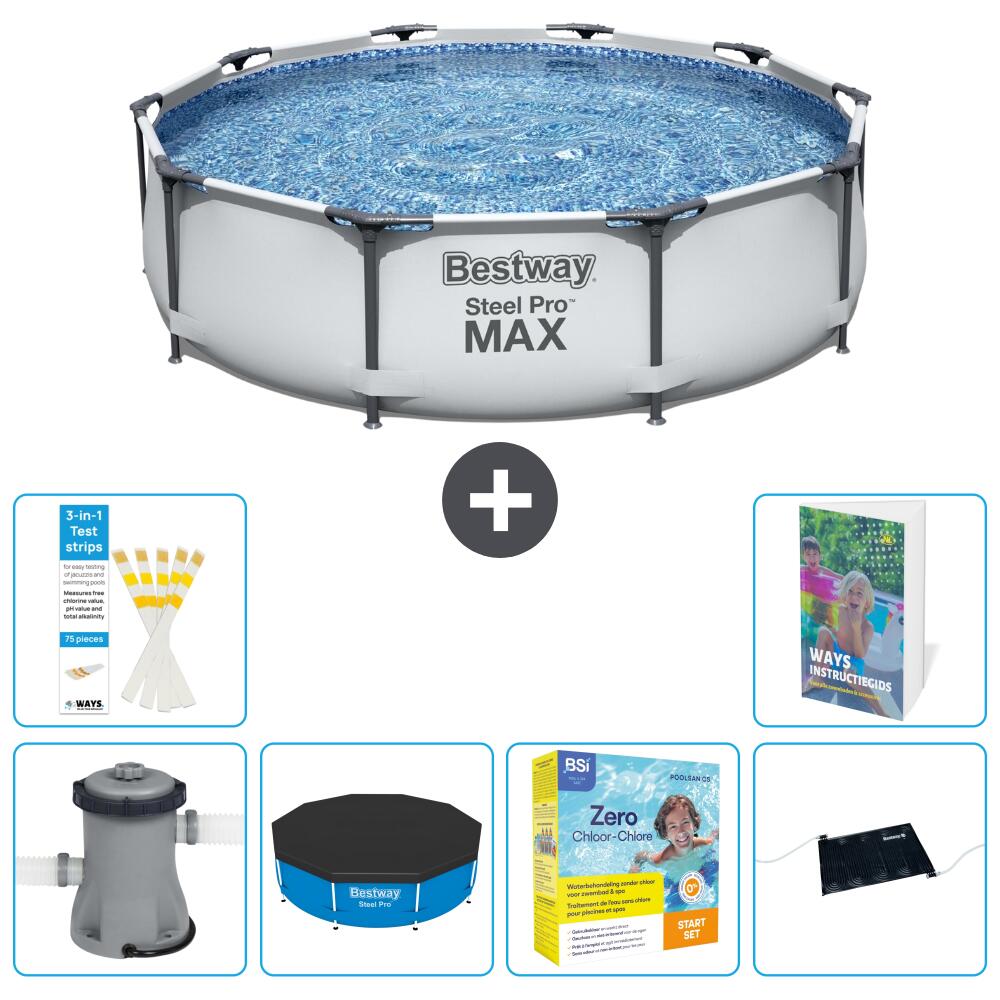 BESTWAY Basen Steel Pro MAX Okrągły - 305x76 cm - 7-częściowy S234