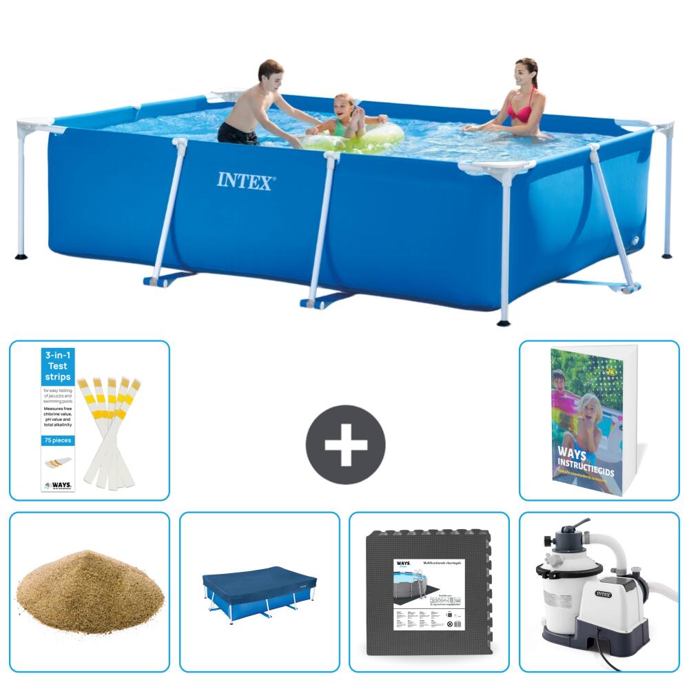 INTEX Basen ze stelażem Prostokątny - 300x200x75 cm - 7-częściowy S6