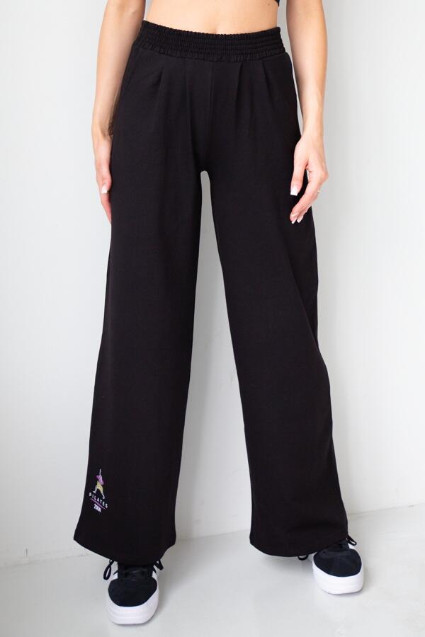 Spodnie dresowe damskie szerokie 2skin I love pilates black