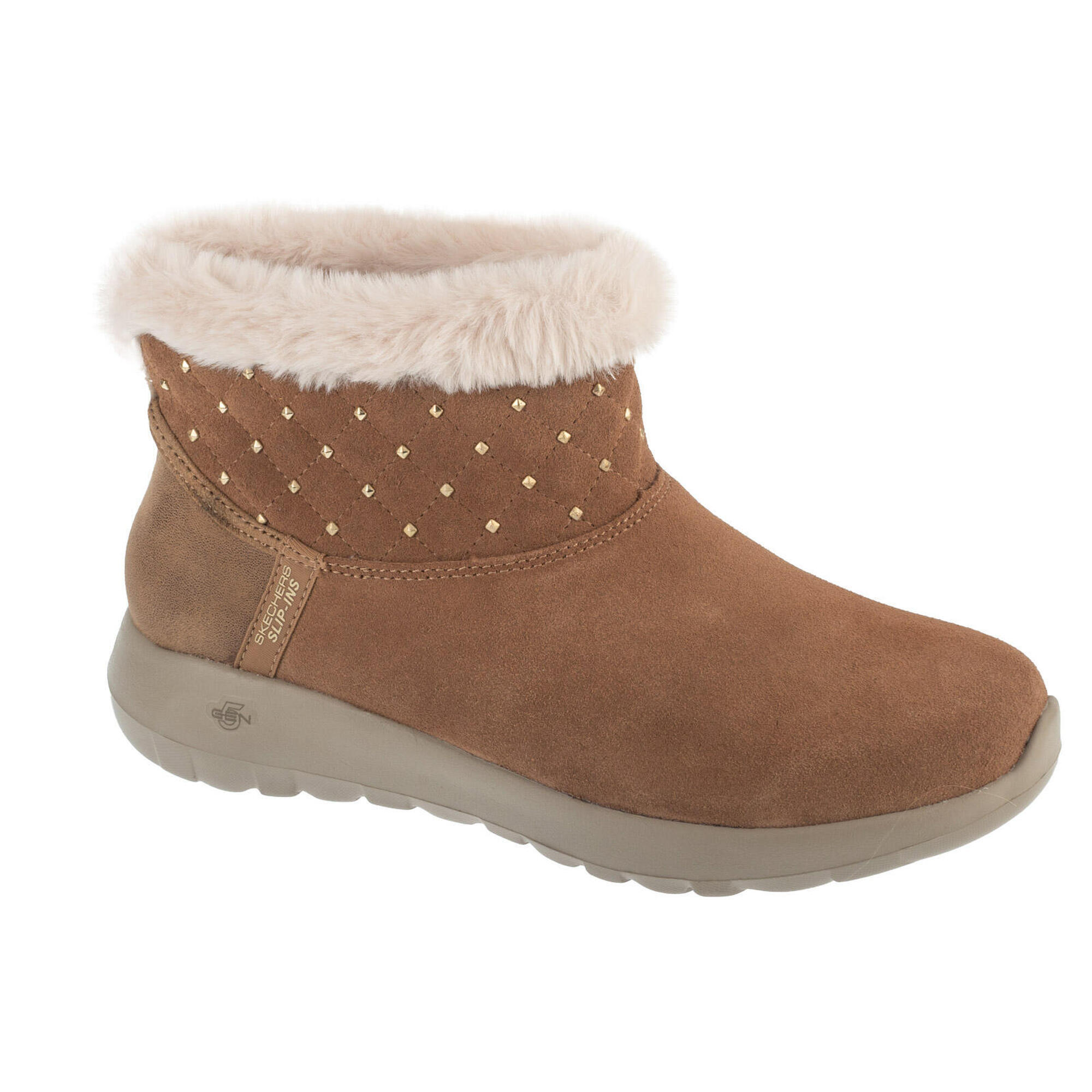 Buty zimowe damskie Slip-Ins: On-The-Go Joy - Cozy Shimmer