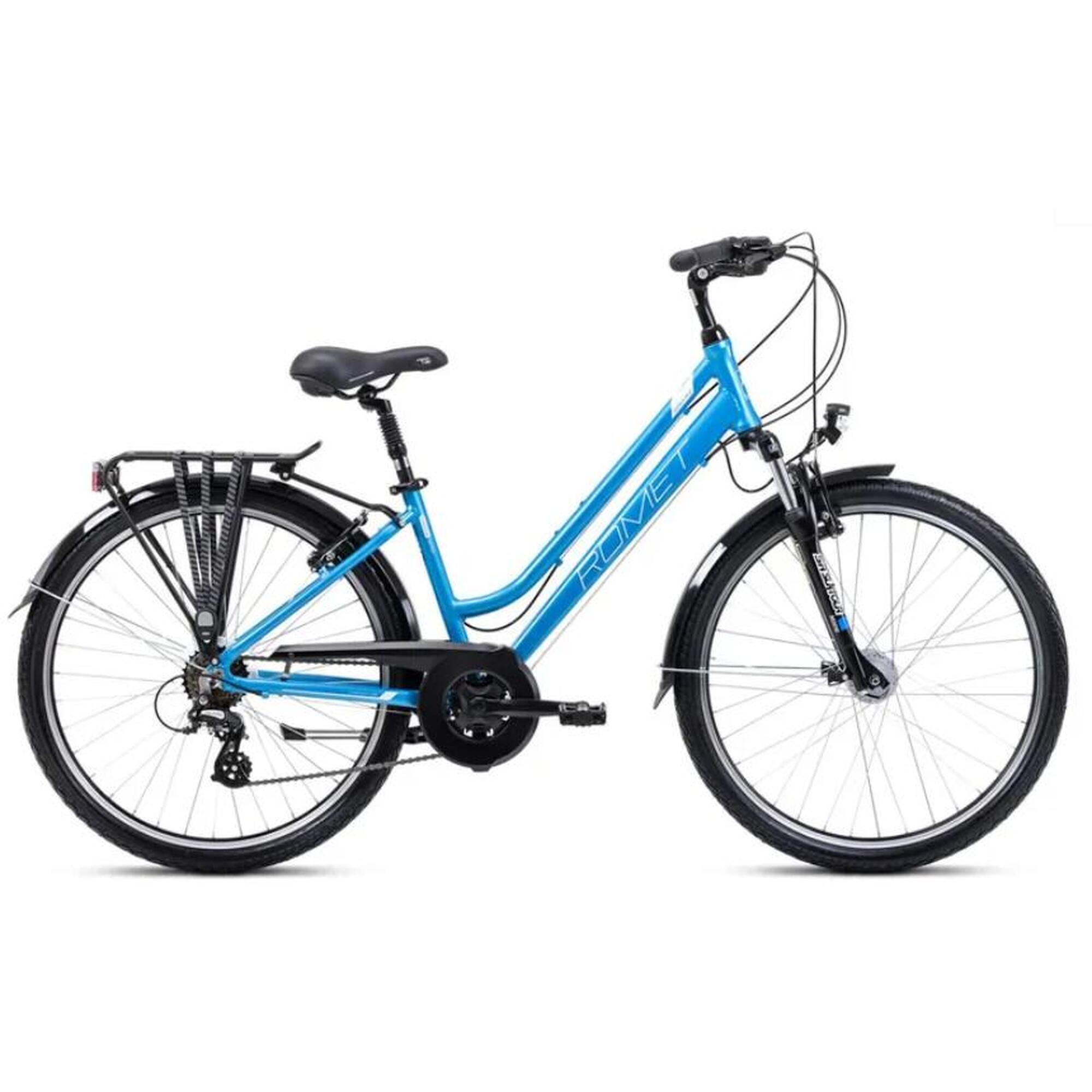 Rower trekkingowy Romet Gazela 26 2 S(15) niebiesko-kremowy