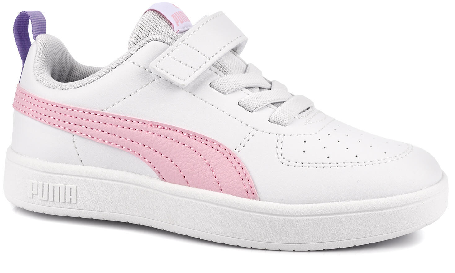 Buty sneakersy dziecięce dla dziewczynki białe ekoskóra PUMA RICKE AC PS
