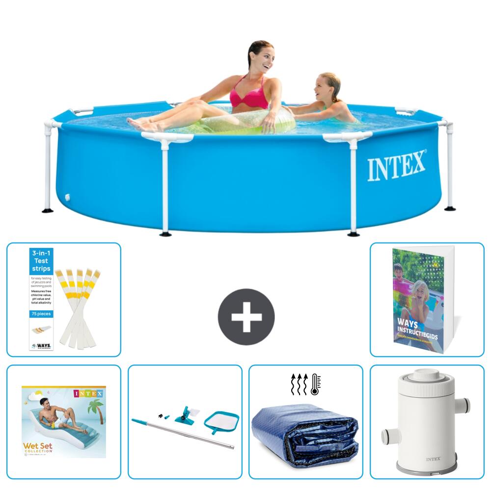 INTEX Basen ze stelażem Okrągły - 244x51 cm - 7-częściowy S96