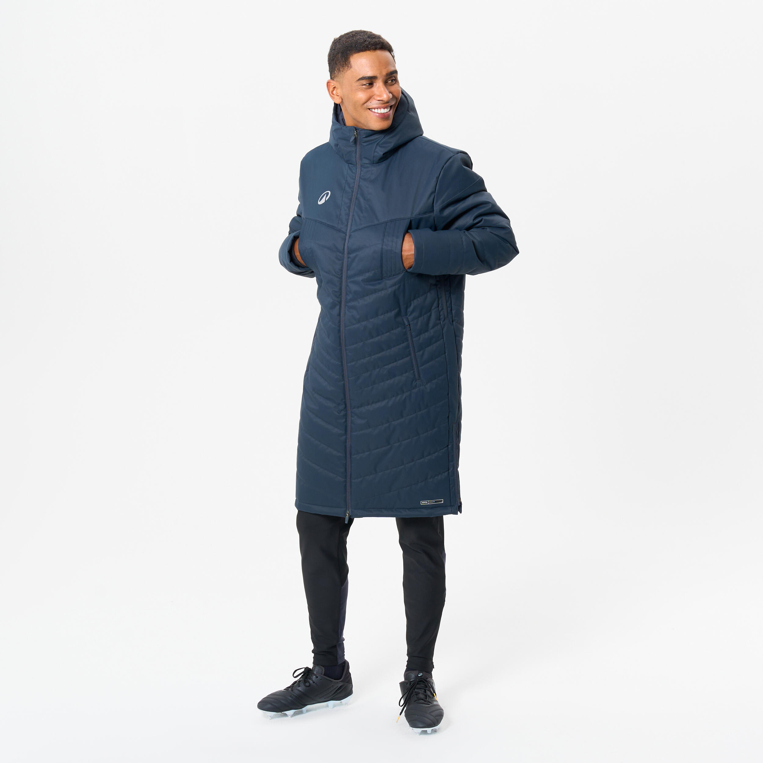 Długa parka do piłki nożnej Kipsta