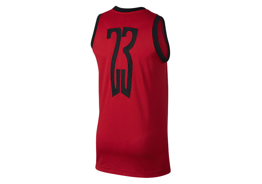 Koszulka męska nike air jordan sportswear last shot mesh jersey gym red