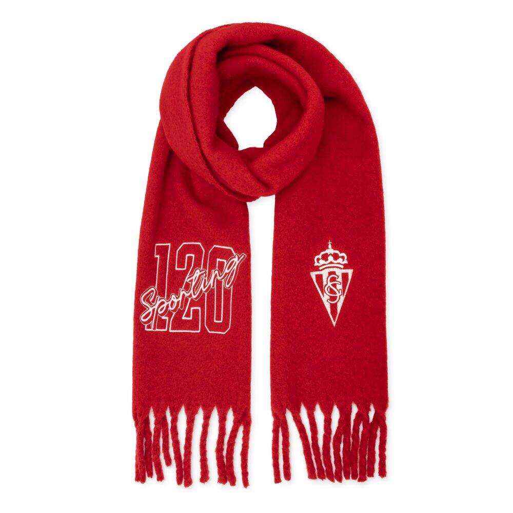 Szalik zimowy z frędzlami 120. rocznica Real Sporting de Gijón Siroko SC120 Gi