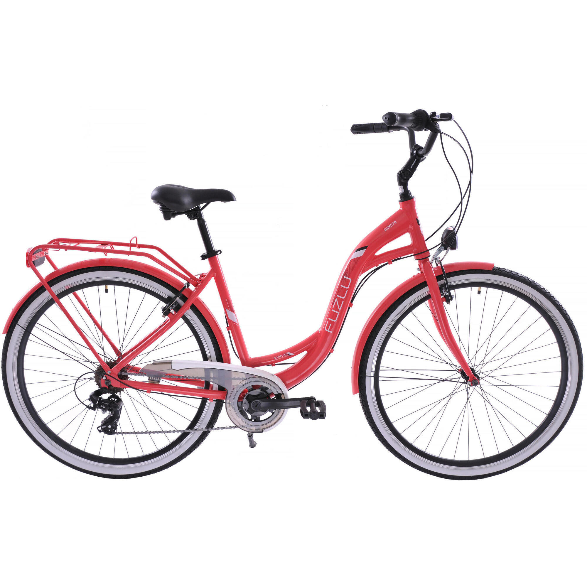 Rower miejski 28 Fuzlu Dakota 7s alum. pomarańczowy (17)