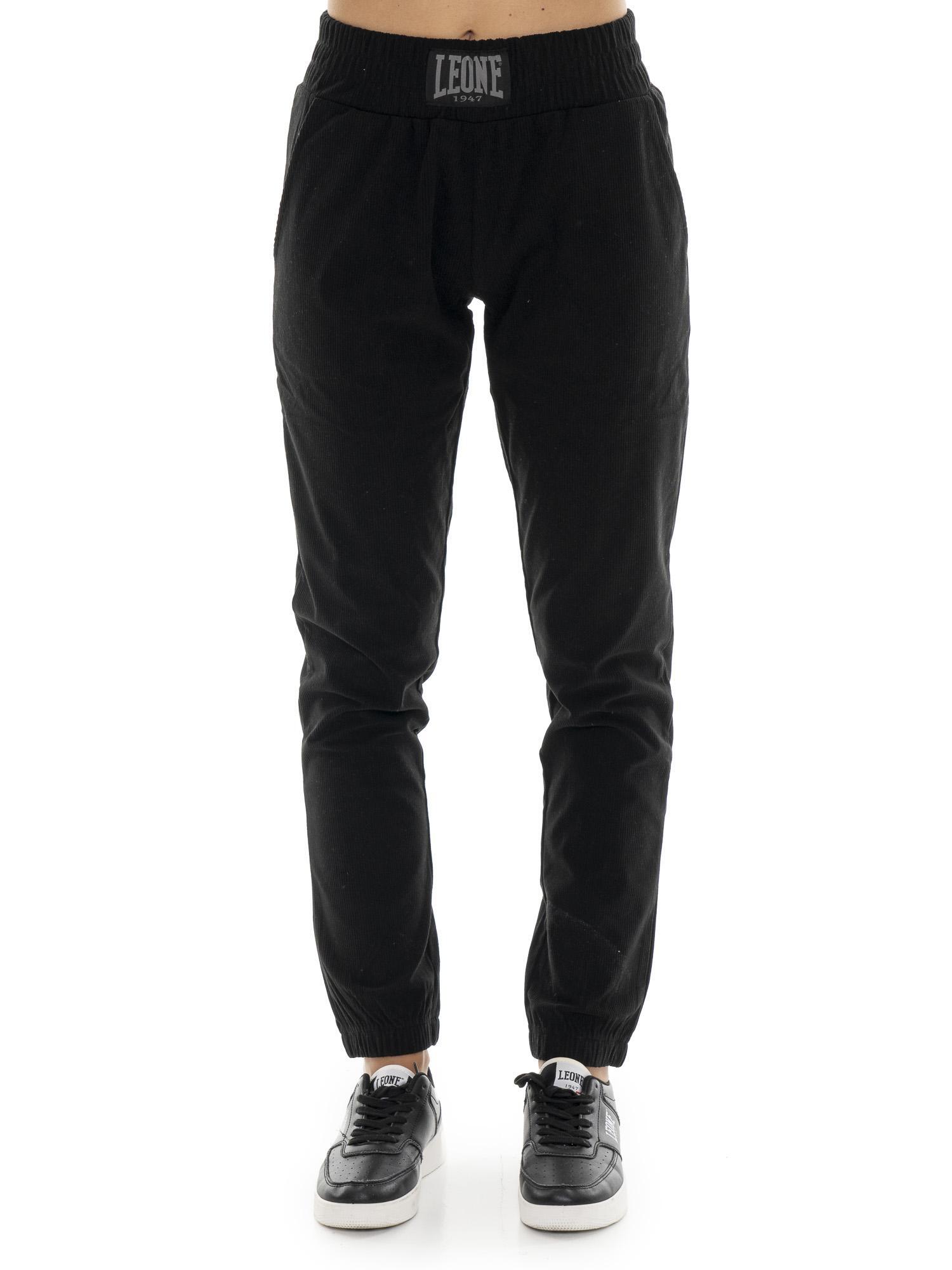 Leone 1947 Glam Winter Damen Samthose z naszywką