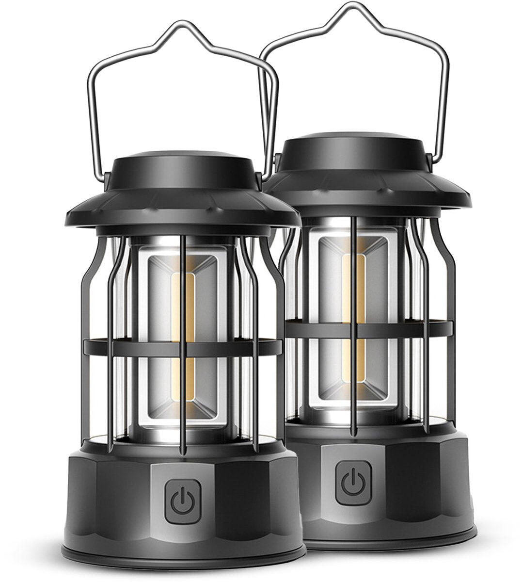 Lampa kempingowa 2 sztuki czarna