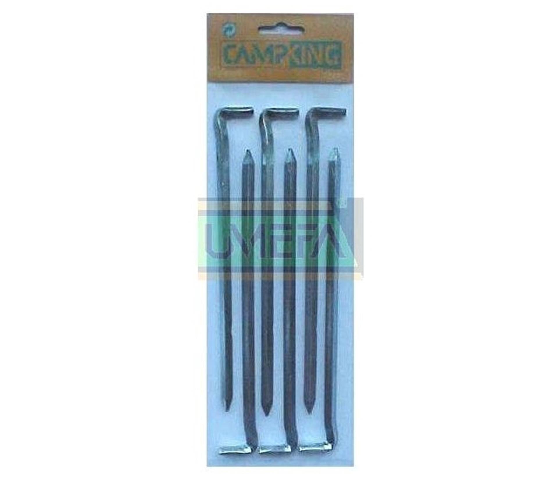 Kołek kempingowy kwadratowy Campking 20 cm, 6 mm, 6 szt.