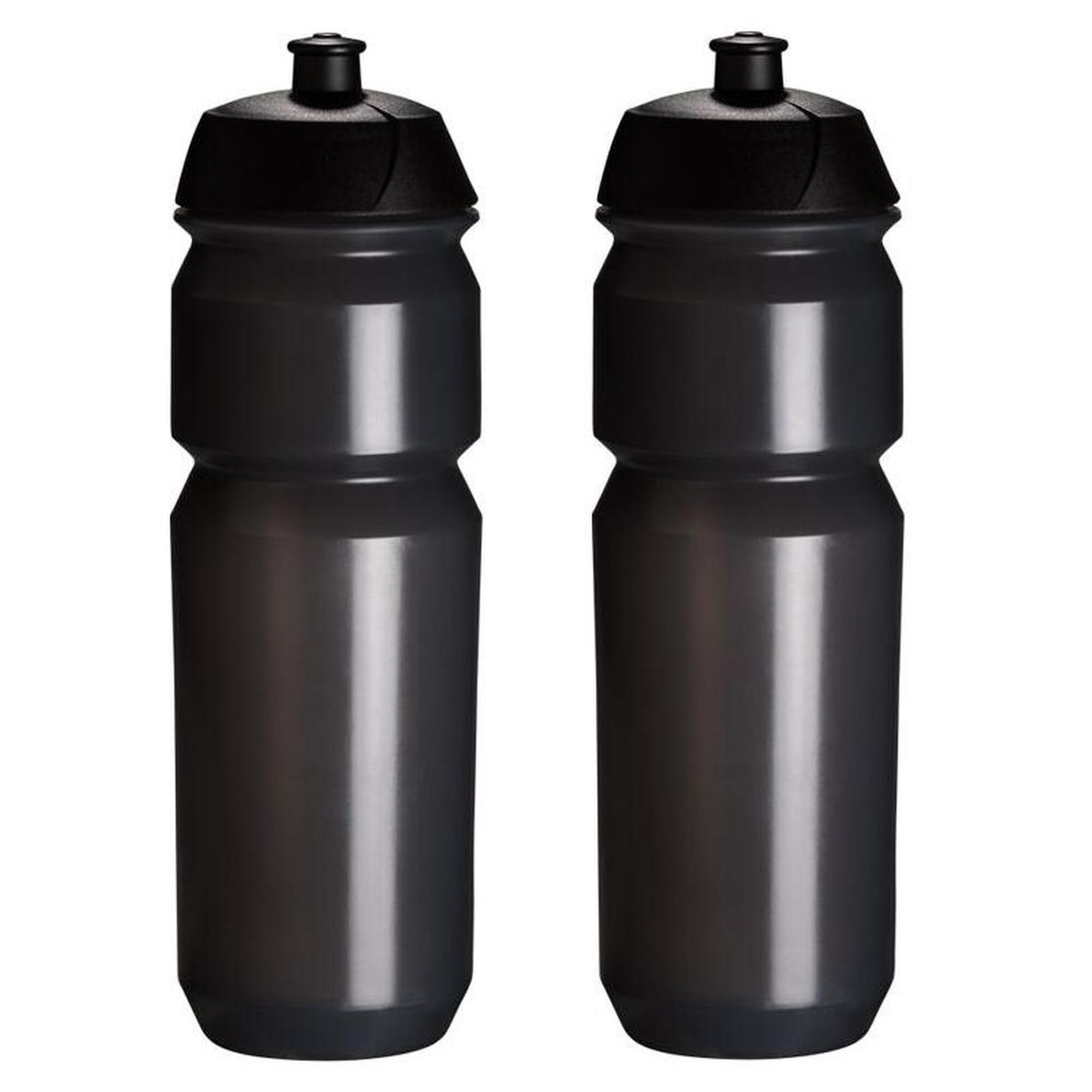 2 x bidony – 750 ml – przezroczysty czarny bidon