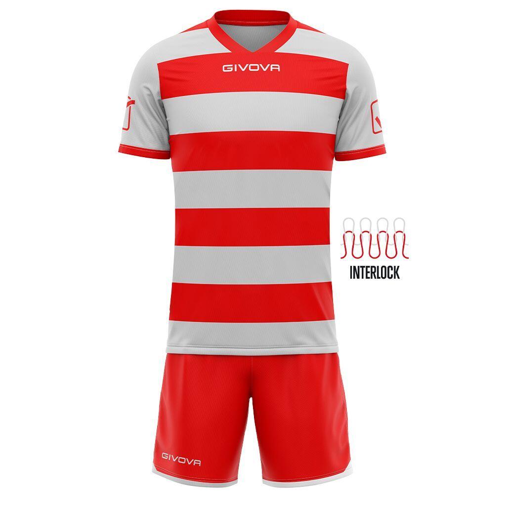 Sports Set Givova Rugby Light Grey-red